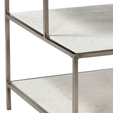 Load image into Gallery viewer, Byrne Nickel &amp; Marble Side Table
