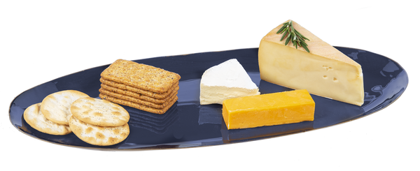 Oval Indigo Enamel Tray Collection