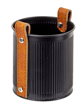 Load image into Gallery viewer, Black with Leather Handle Mini Planter
