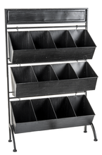 Load image into Gallery viewer, Gunmetal Storage Cubby with Chalkboard Header
