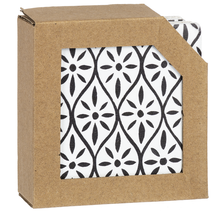 Load image into Gallery viewer, Black &amp; White Medallion Pattern Coasters
