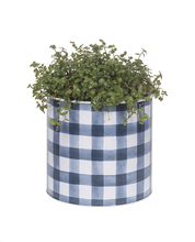 Load image into Gallery viewer, Blue &amp; White Pattern Planter
