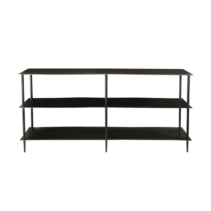 3-Tier Forged Iron Sofa Table