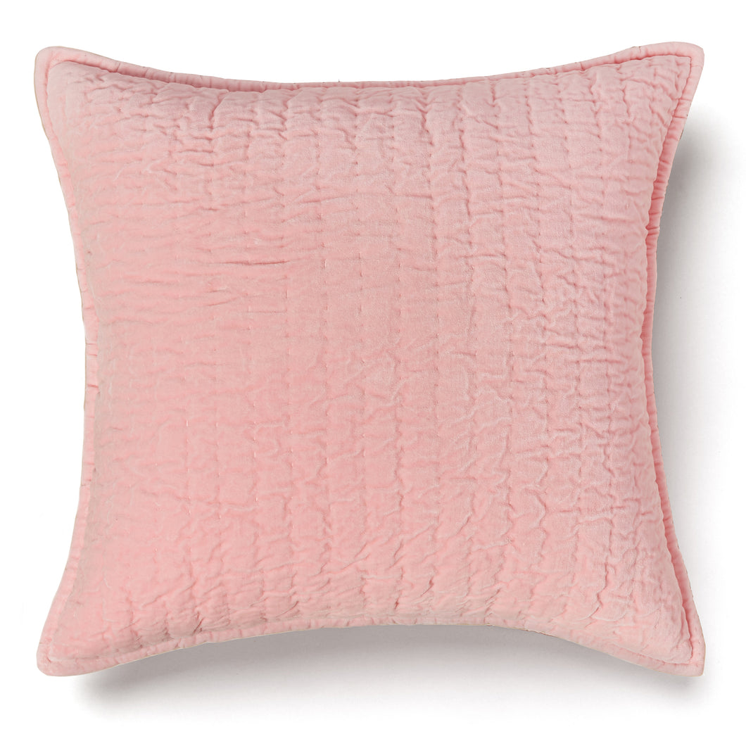 Soft Pink Velvet Euro Pillow 26