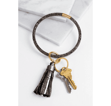 Load image into Gallery viewer, Rhinestone Keychain Ring Bracelet
