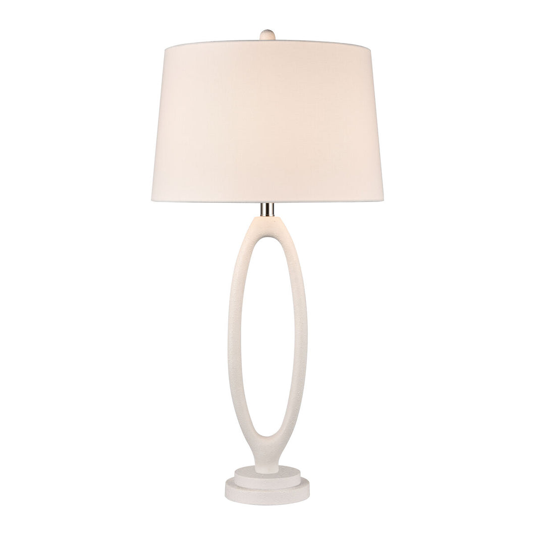 Plaster Oval Table Lamp