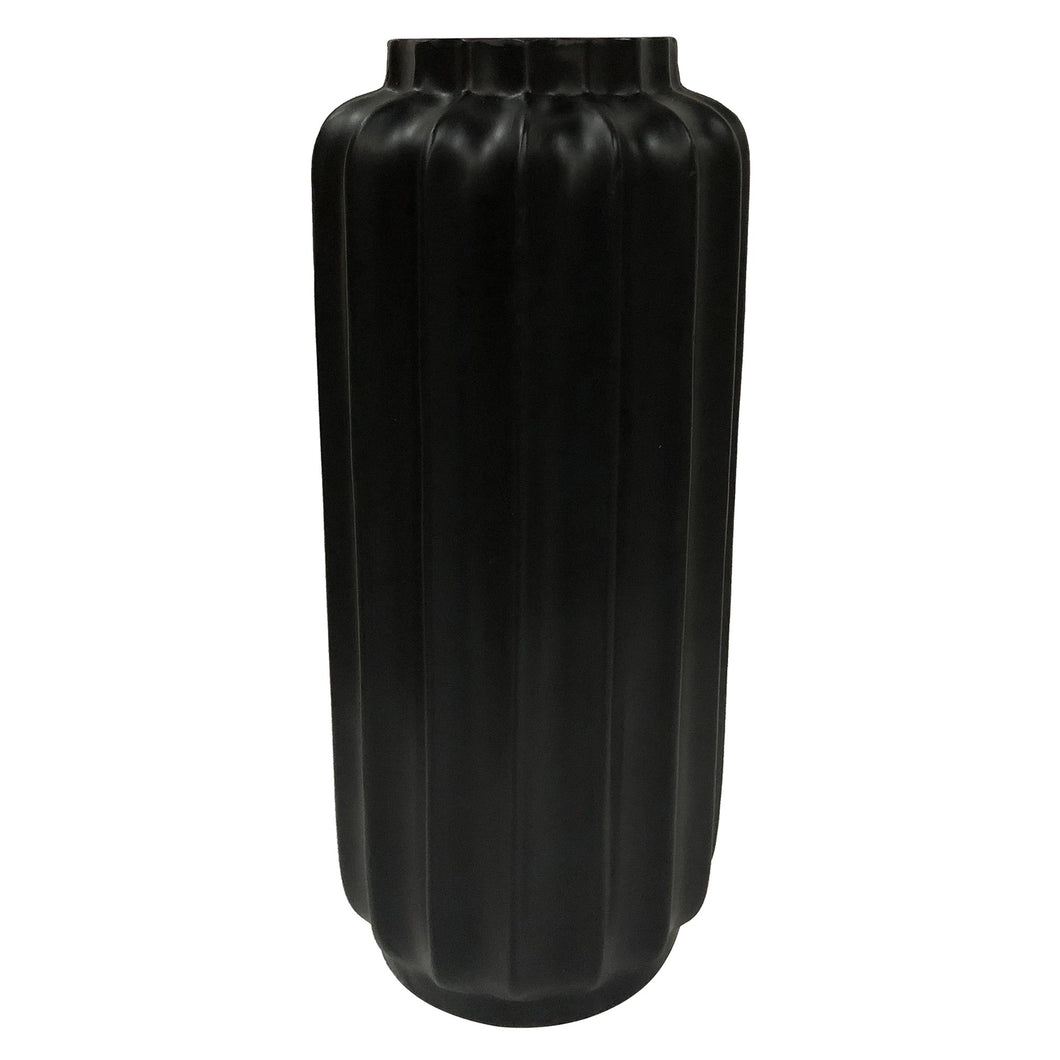Resin Floor Vase in Matte Black