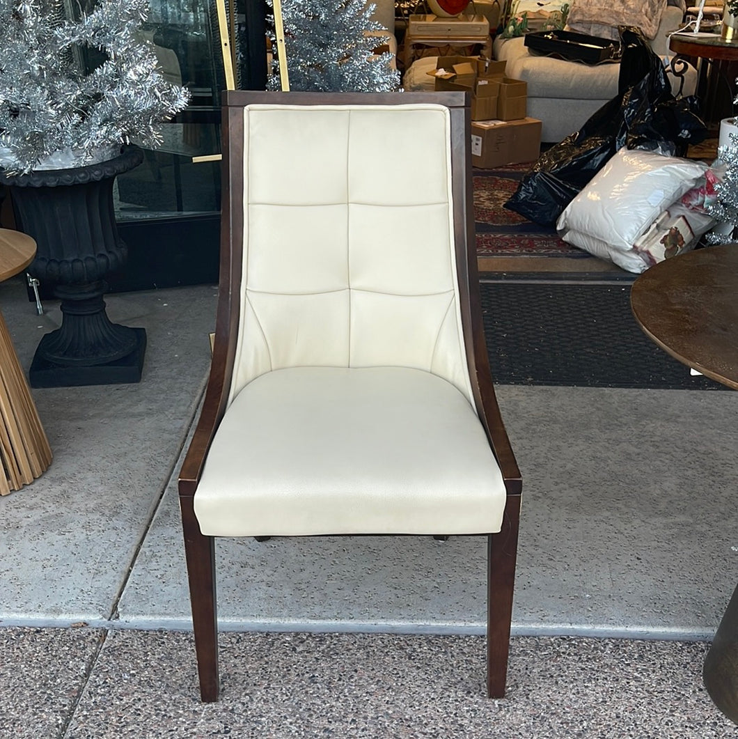 Ivory leather chair