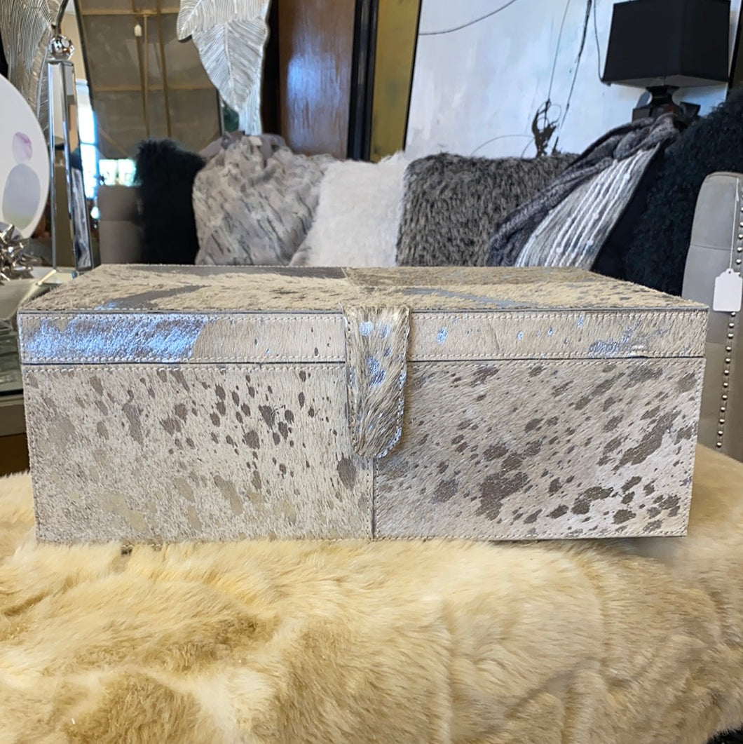 Large silver/hide box