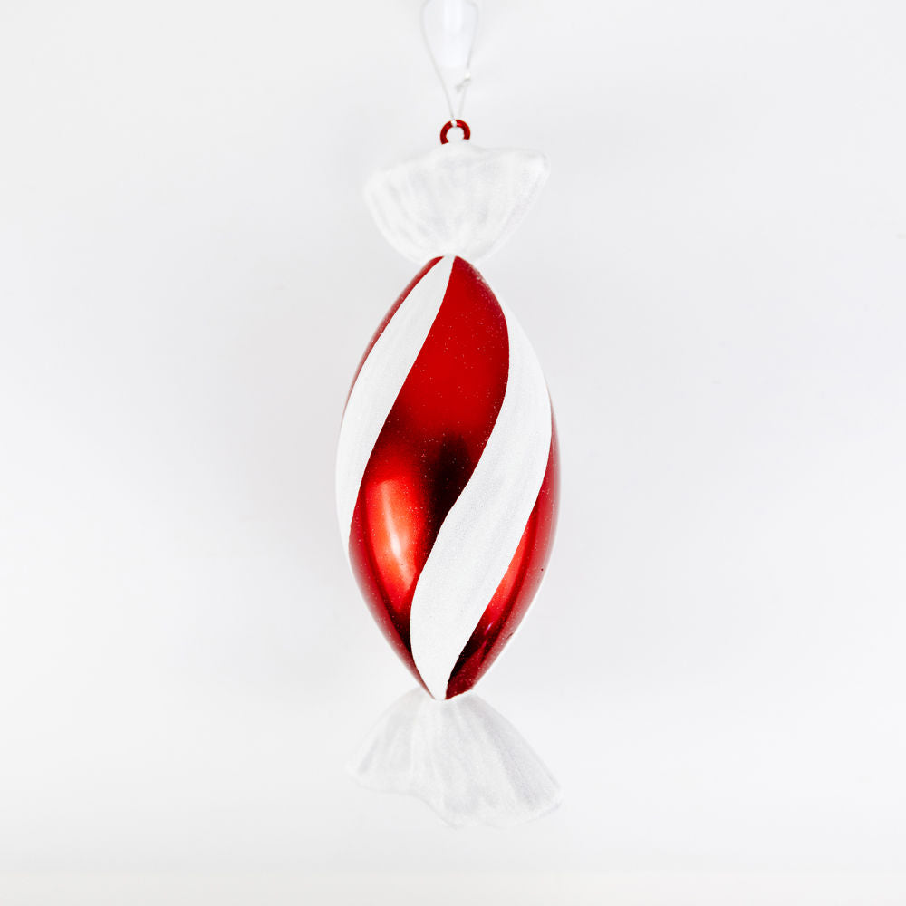 Acrylic Peppermint Candy Cane Ornament