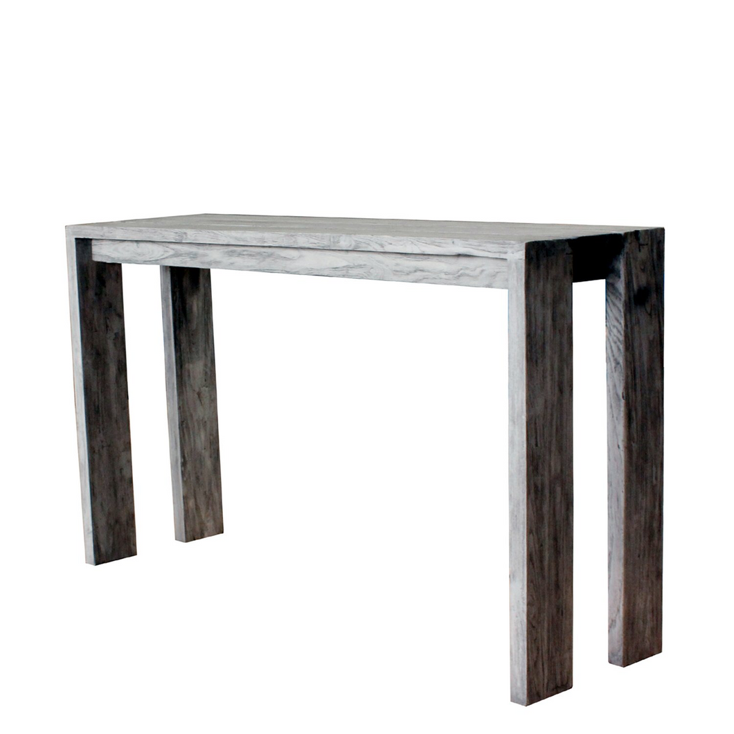 Outdoor reclaimed teak console table
