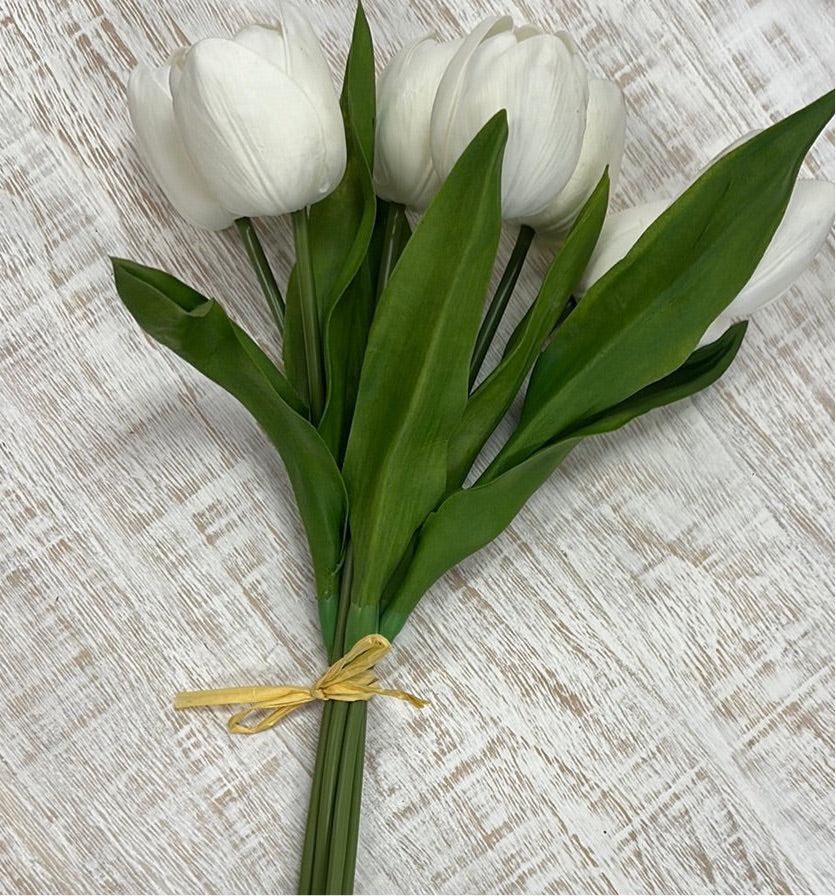 White Faux Tulip Bundle