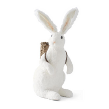 Load image into Gallery viewer, White Sisal Rabbit with basket on back 34&quot;
