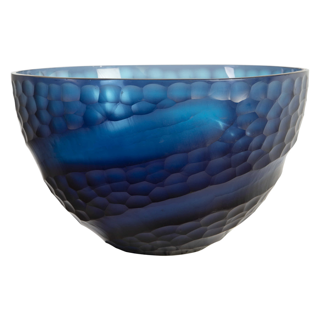 Blue swoop bowl