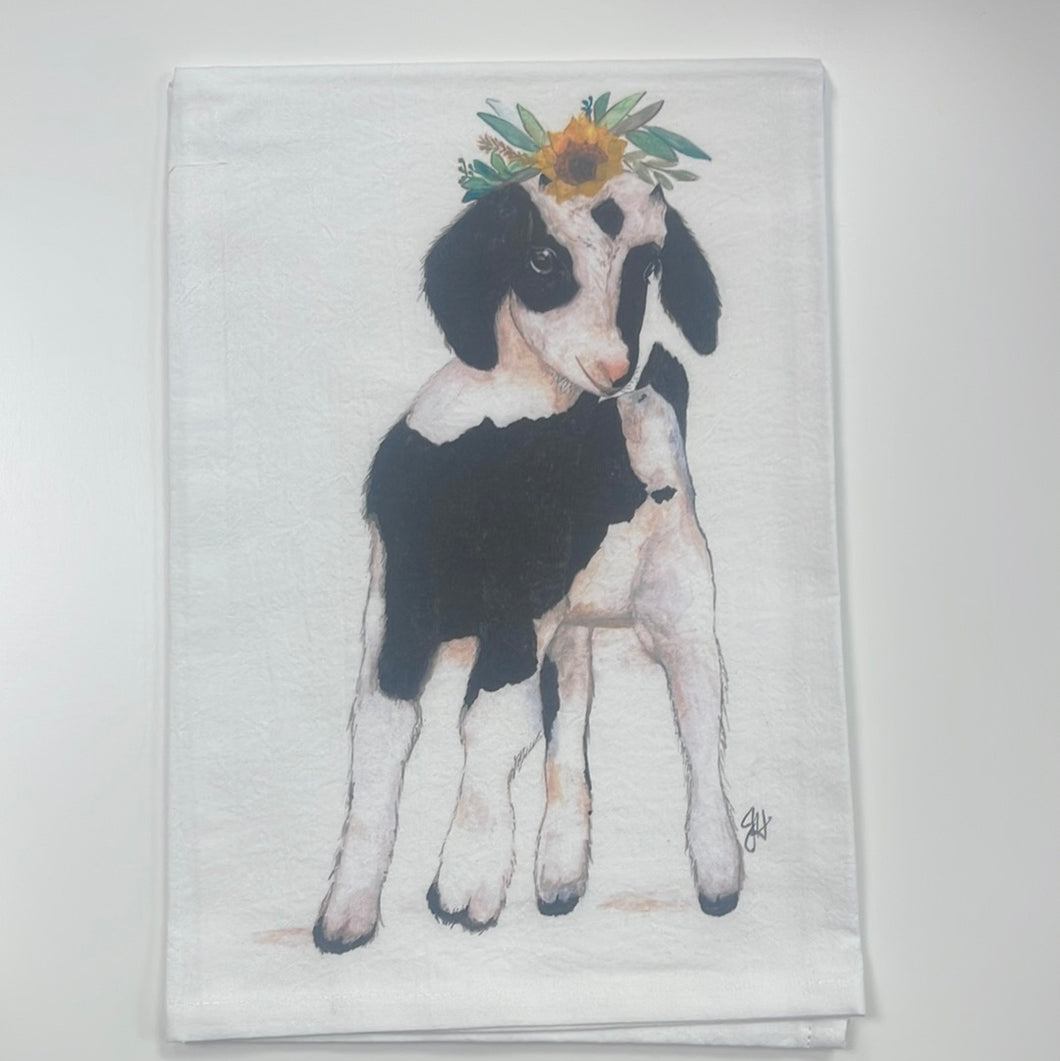Black and White Sheep Flour Sack Towel