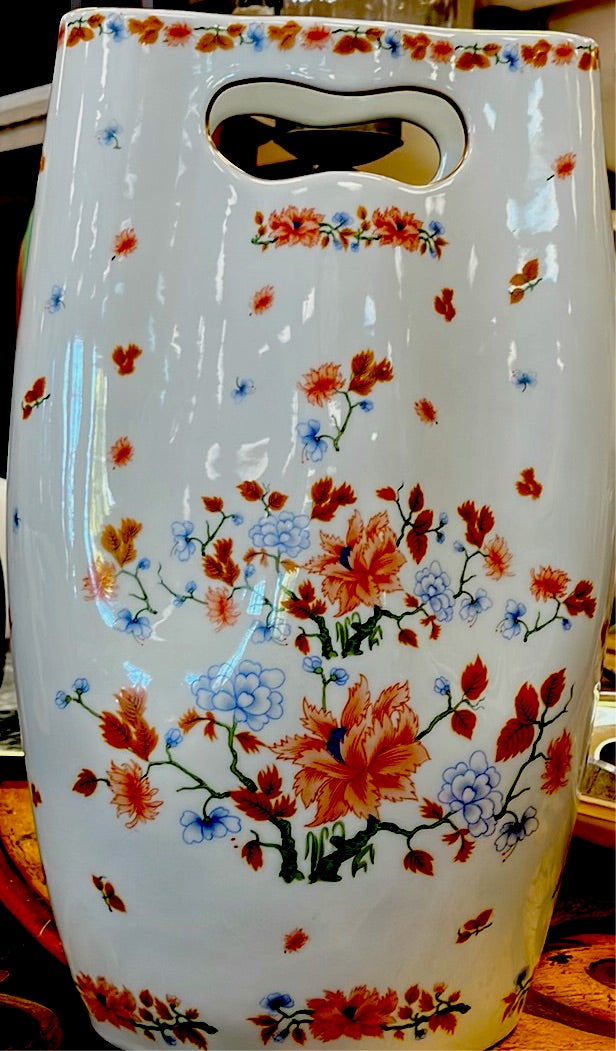 Orange Ceramic Floral Vase