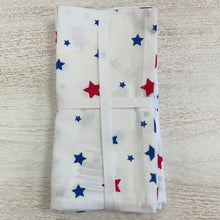 Load image into Gallery viewer, Set of 4 Red &amp; Blue Stars Napkins
