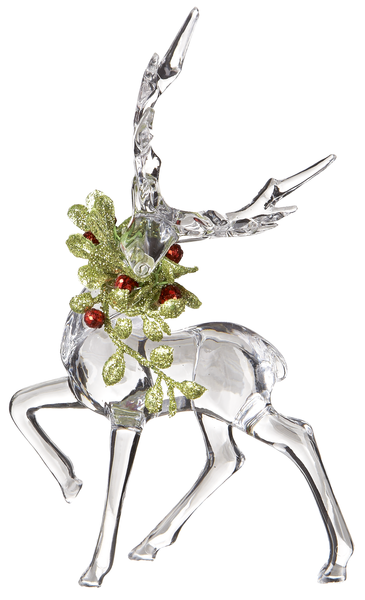 Mistletoe Crystal Reindeer Ornament