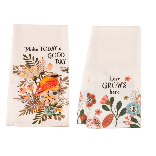 Bird Print Tea Towel