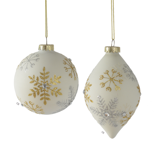Silver & Gold Snowflake Ornament