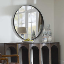 Load image into Gallery viewer, 48” Matte Black Round Mirror
