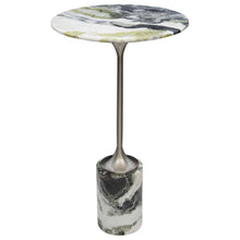Load image into Gallery viewer, Pirouette Green and White Marble Accent table 23&quot; H x 13&quot;
