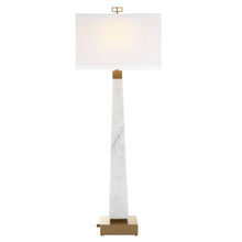 Load image into Gallery viewer, 48&quot; Stone Spire Buffet Lamp Collection White/Taupe
