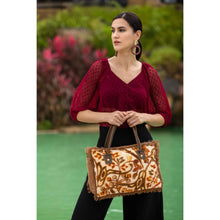 Load image into Gallery viewer, For women who do not settle for less, this spacious tan bag for carrying your world around. Use them as you like- for shopping sessions or for a vacation.
