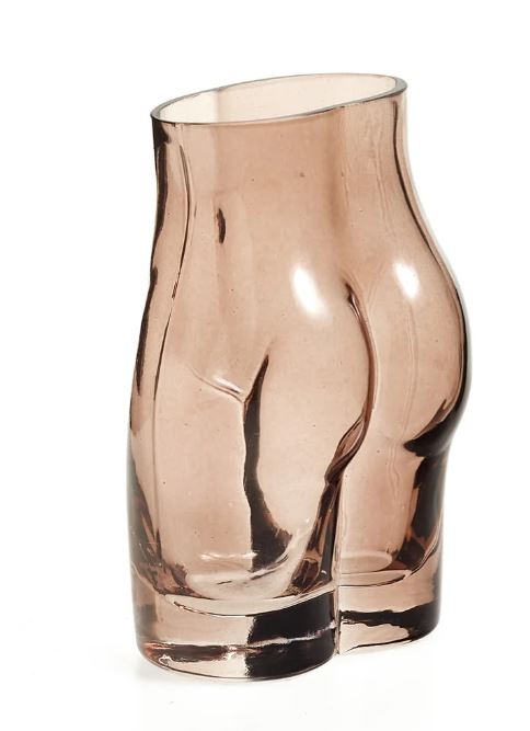 Brown Glass Body Vase