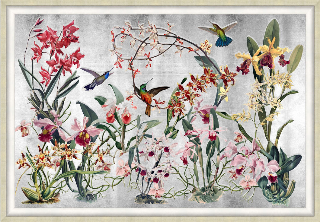 Hummingbird Orchid Garden Art